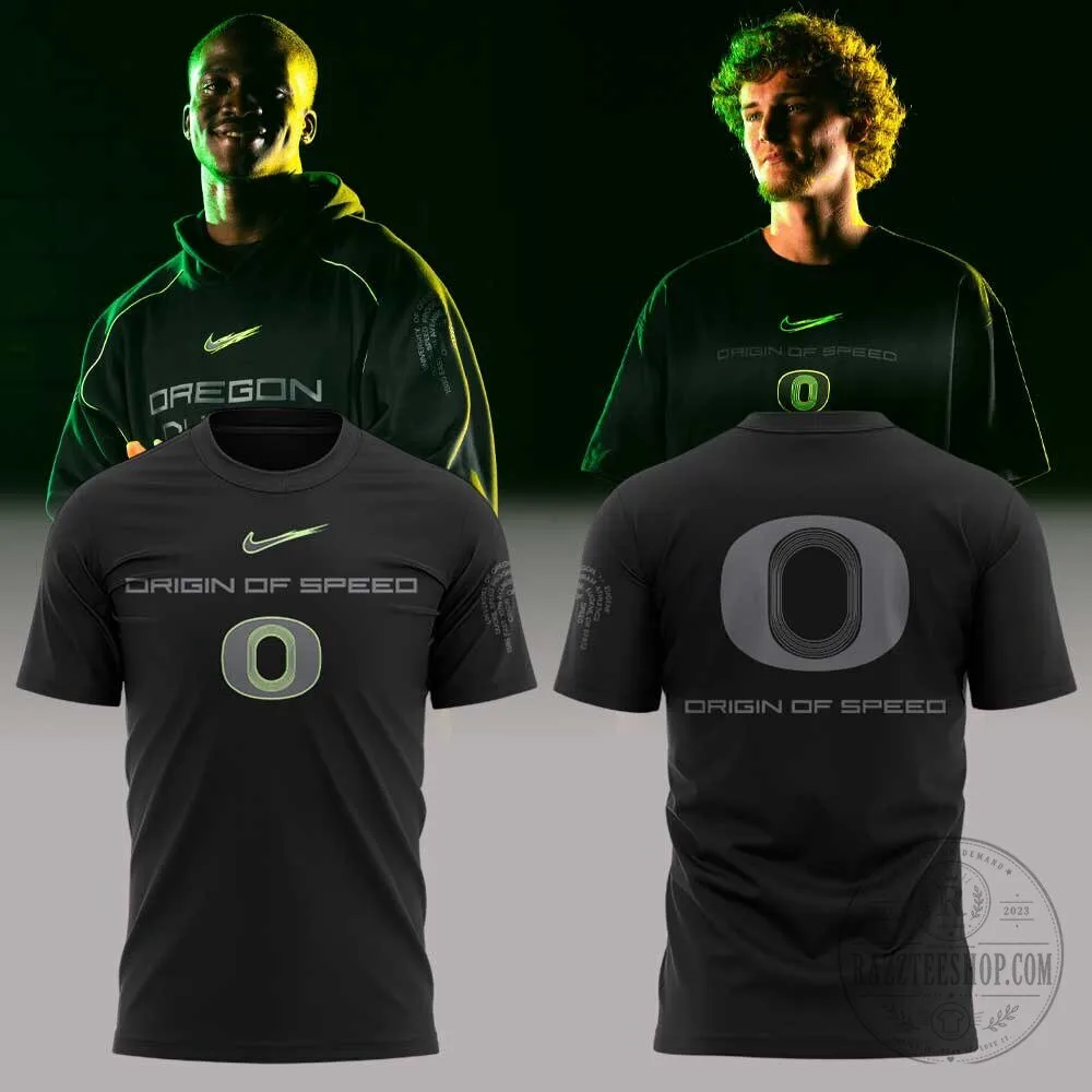 Oregon Ducks Black Graphic Tee from the Origin of Speed Collection 1 Oregon Ducks Black Graphic Tee from the Origin of Speed Collection