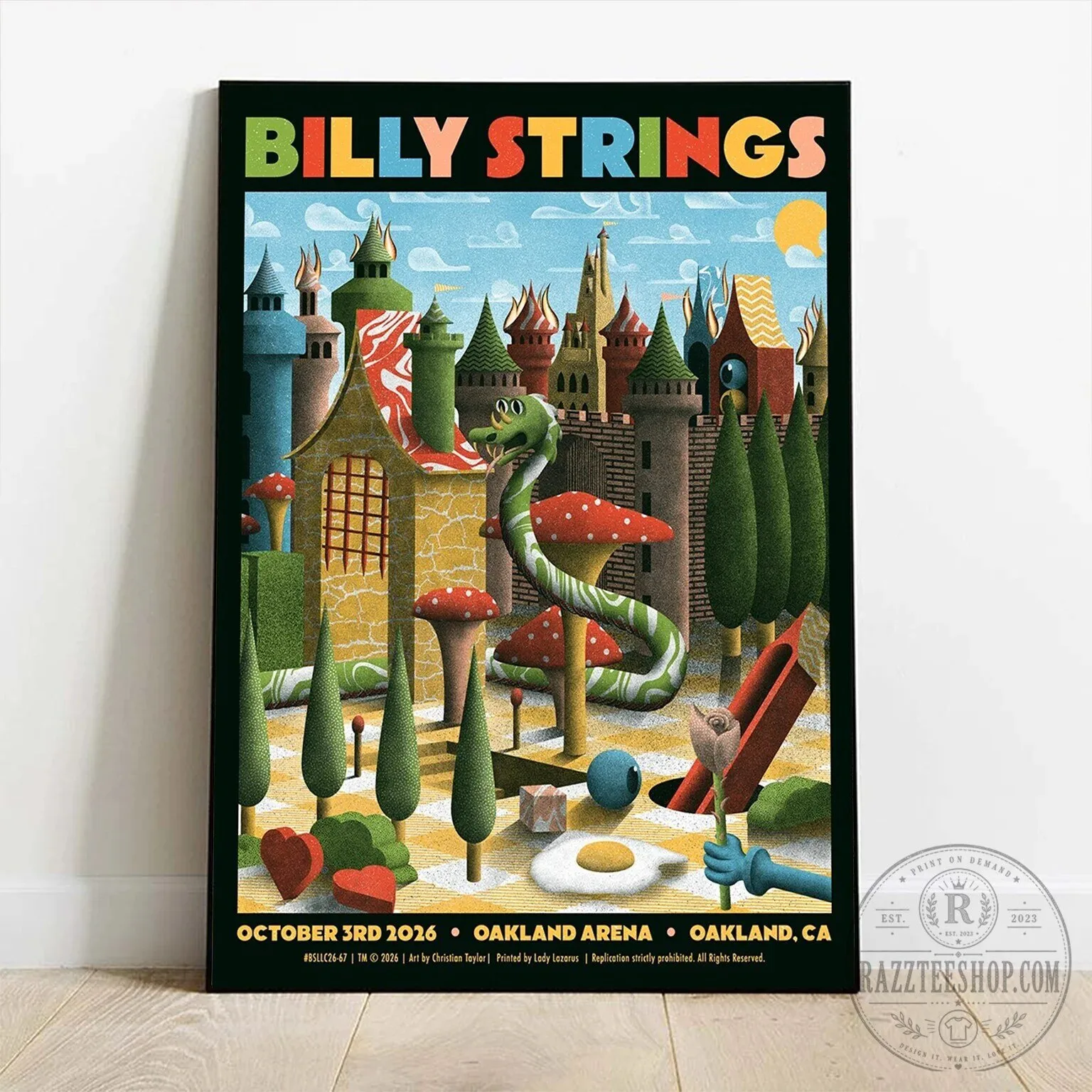 Billy Strings Oakland Arena October 2026 Concert Tour Poster
