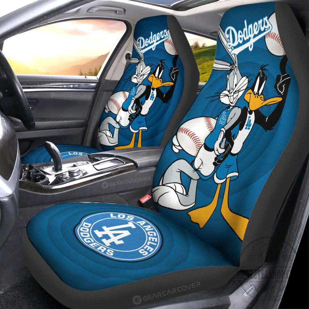 Los Angeles Dodgers Bugs Bunny Daffy Duck Baseball Car Seat Covers