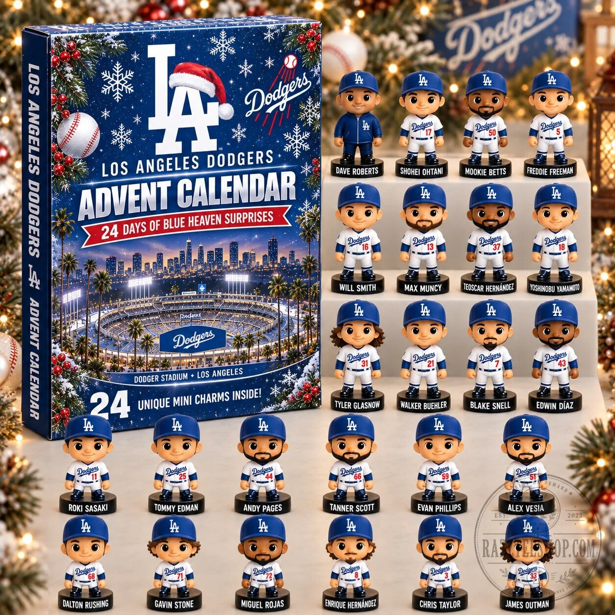 Los Angeles Dodgers Baseball Team Advent Calendar with Mini Charms