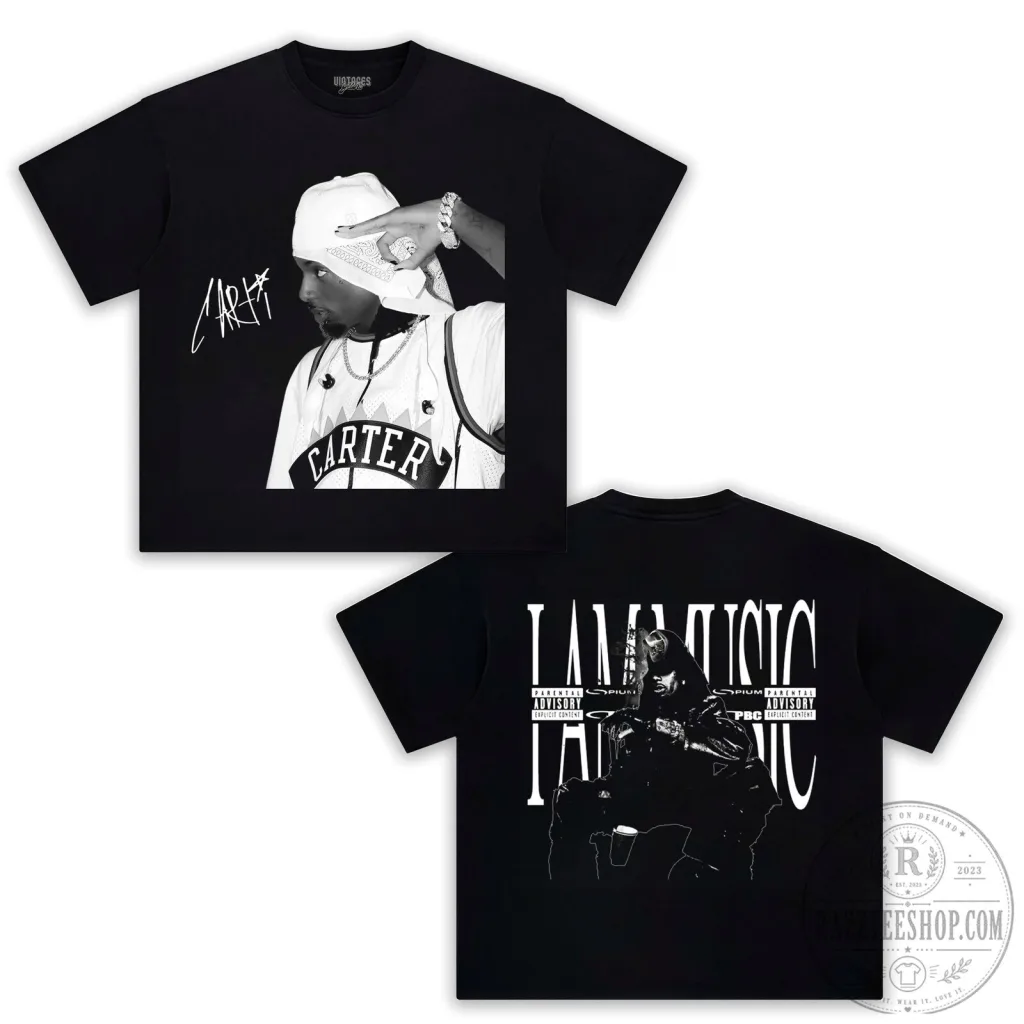 Black Graphic T-Shirt for Fans of Rapper Playboi Carti Music Black Graphic T-Shirt for Fans of Rapper Playboi Carti Music