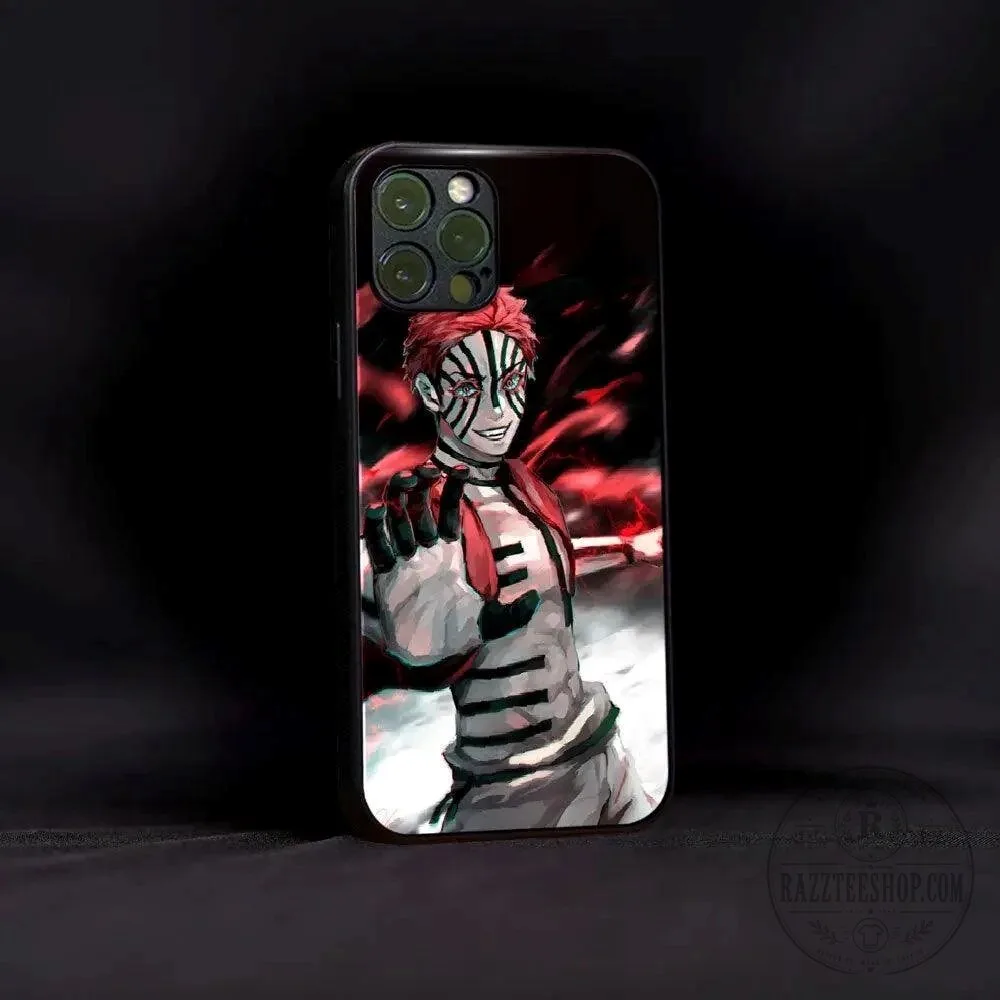 Demon Slayer Akaza Anime Character Art Black Phone Case