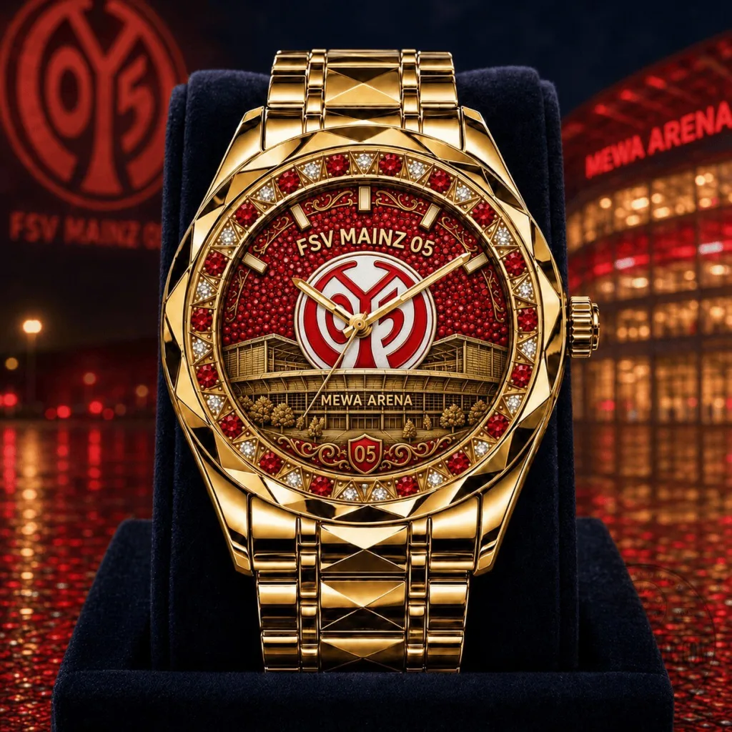FSV Mainz 05 Bundesliga Gold Tone Men's Wrist Watch FSV Mainz 05 Bundesliga Gold Tone Men's Wrist Watch