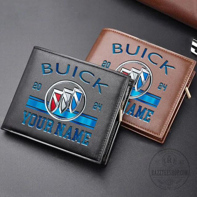 Buick Personalized Name Bi-Fold Wallet with Custom Engraving 1 Buick Personalized Name Bi-Fold Wallet with Custom Engraving