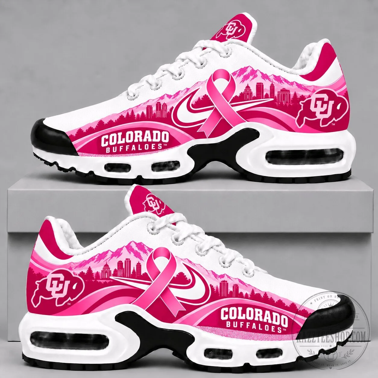 Colorado Buffaloes Pink Ribbon Breast Cancer Awareness Sneakers