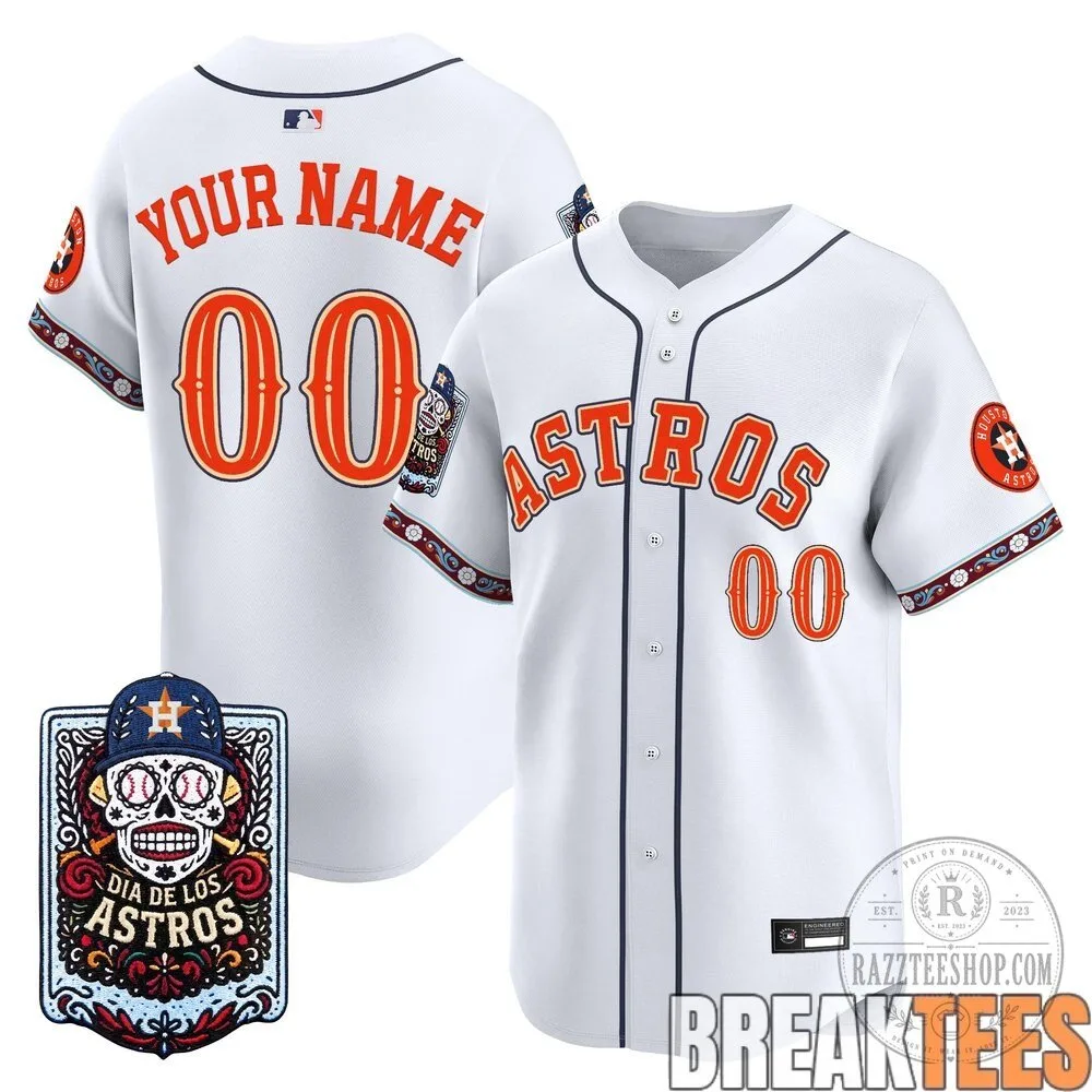 Houston Astros Day of the Dead Custom Baseball Jersey 10 Houston Astros Day of the Dead Custom Baseball Jersey