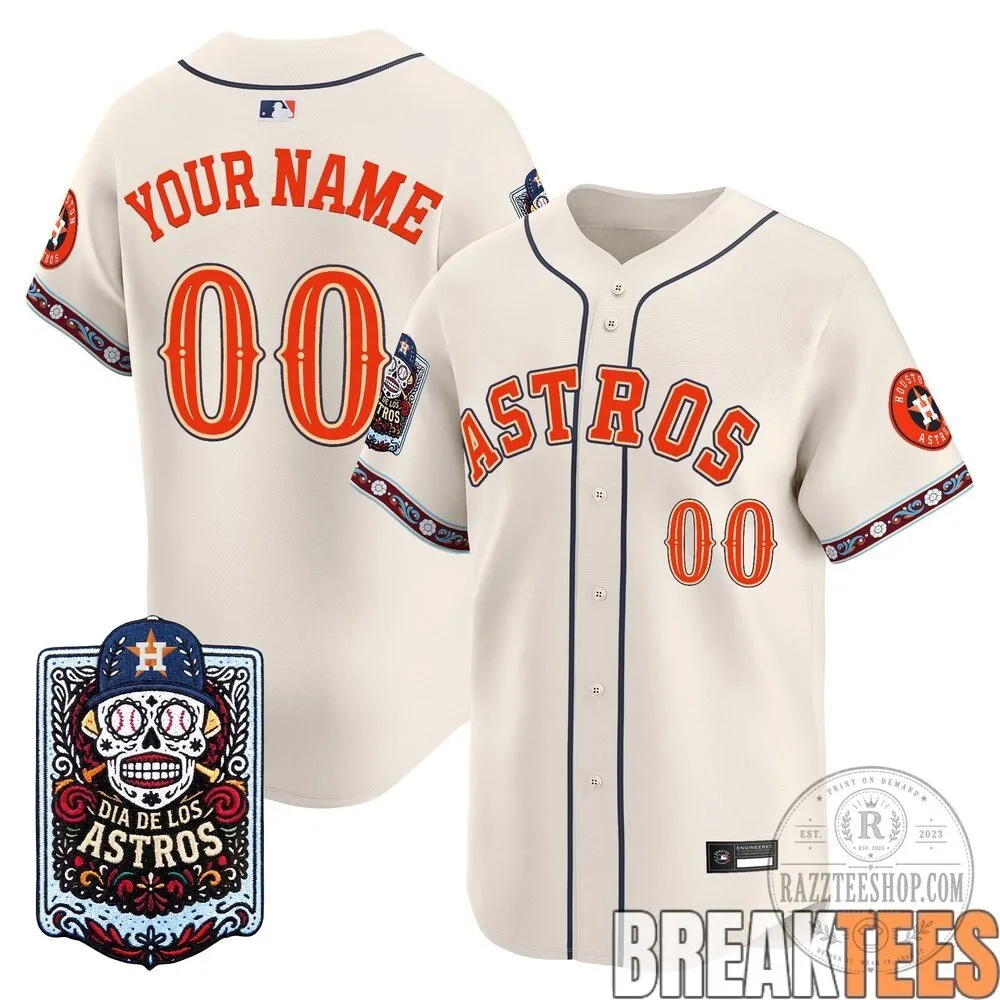 Houston Astros Day of the Dead Custom Baseball Jersey 11 Houston Astros Day of the Dead Custom Baseball Jersey