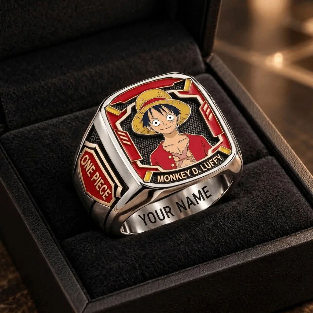 One Piece Monkey D. Luffy Anime Character Stainless Steel Ring