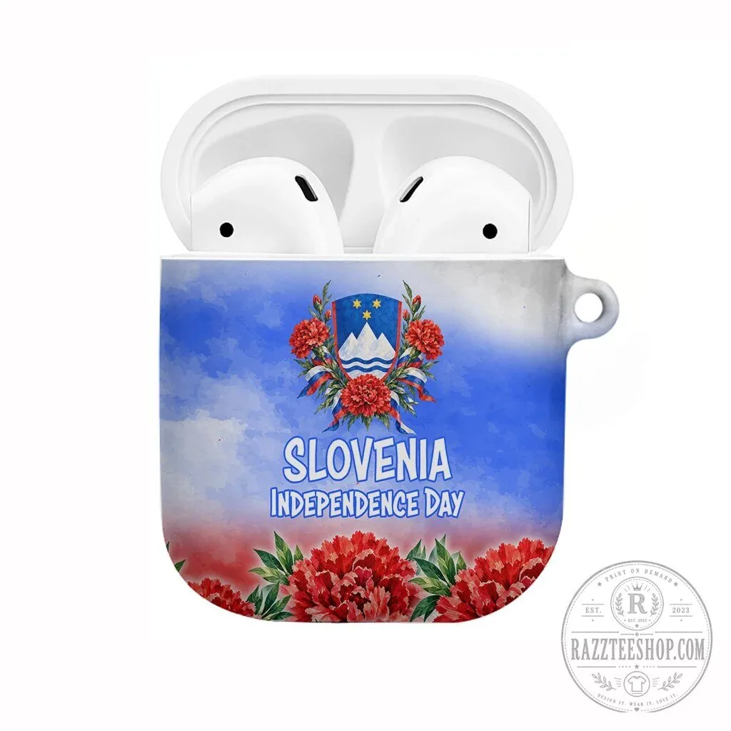 Slovenia Independence Day Lipizzan Horse Red Carnation AirPods Case