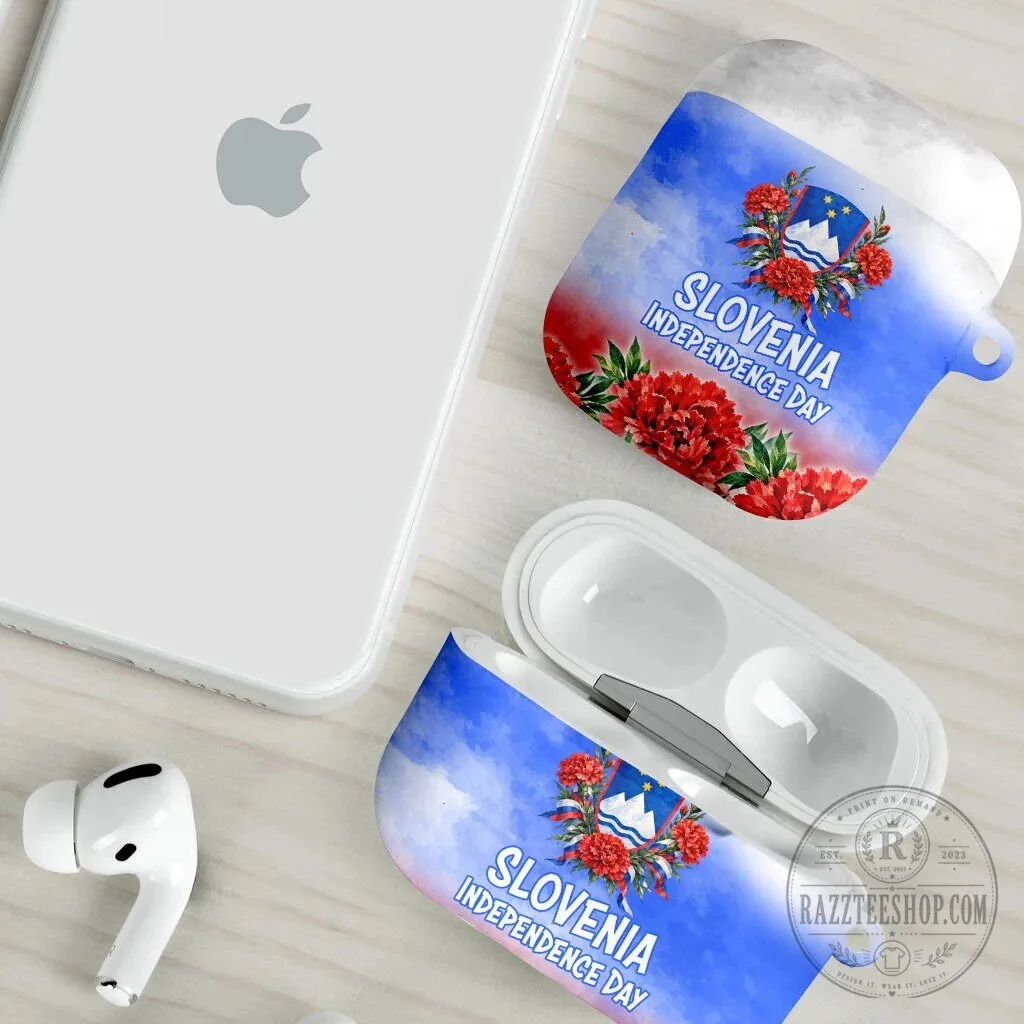 Slovenia Independence Day Lipizzan Horse Red Carnation AirPods Case 14 Slovenia Independence Day Lipizzan Horse Red Carnation AirPods Case