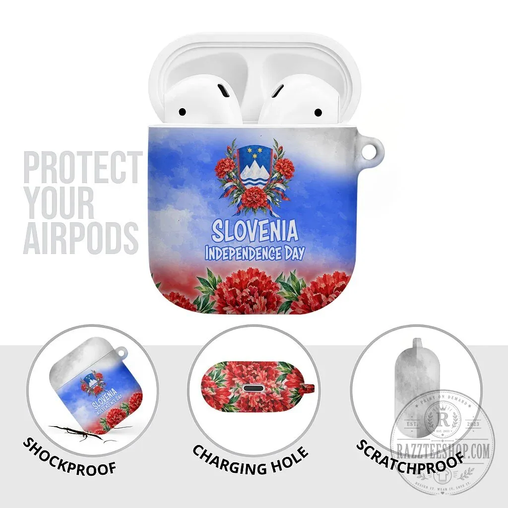 Slovenia Independence Day Lipizzan Horse Red Carnation AirPods Case 15 Slovenia Independence Day Lipizzan Horse Red Carnation AirPods Case