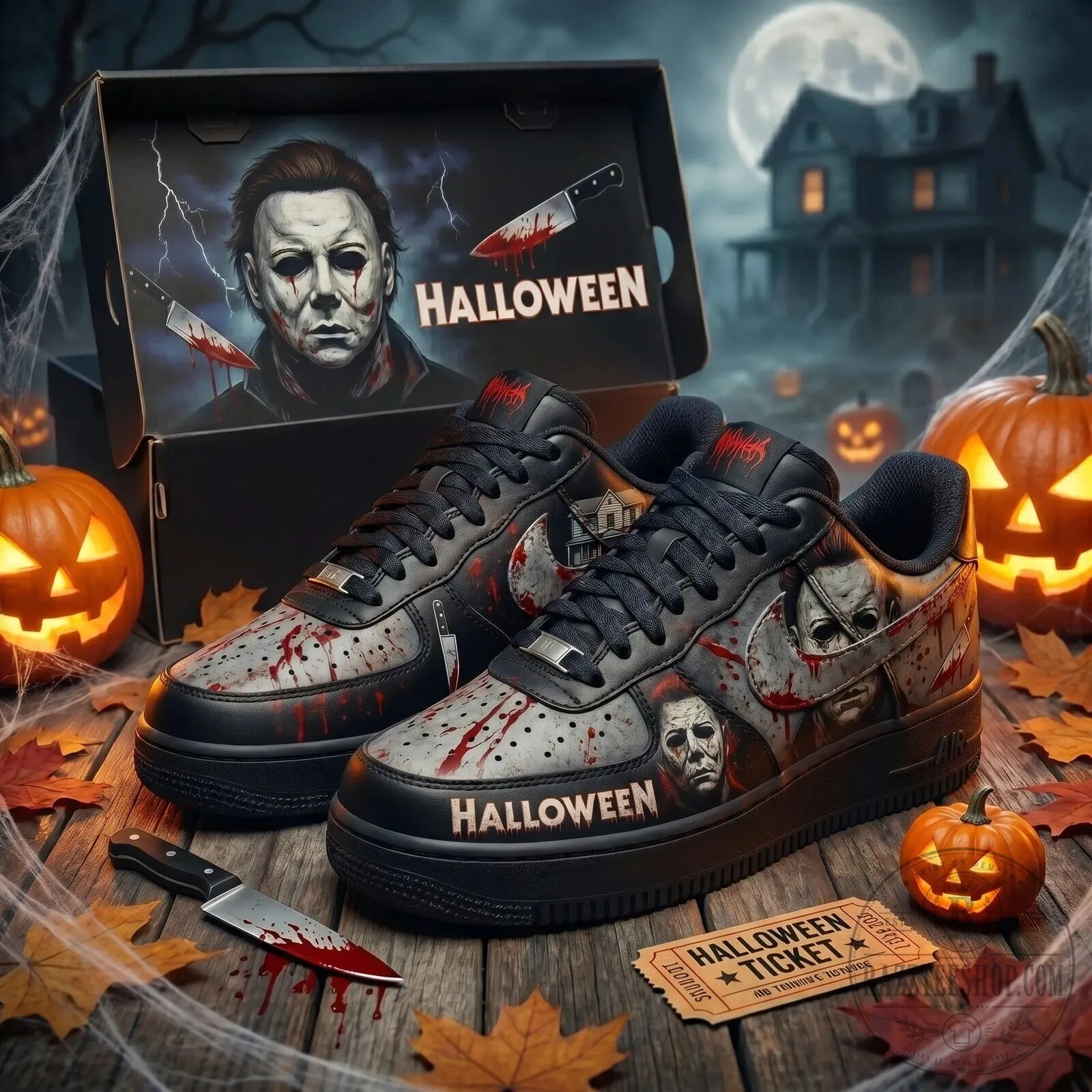 Michael Myers The Shape Halloween Horror Movie Low-Top Shoes 10 Michael Myers The Shape Halloween Horror Movie Low-Top Shoes