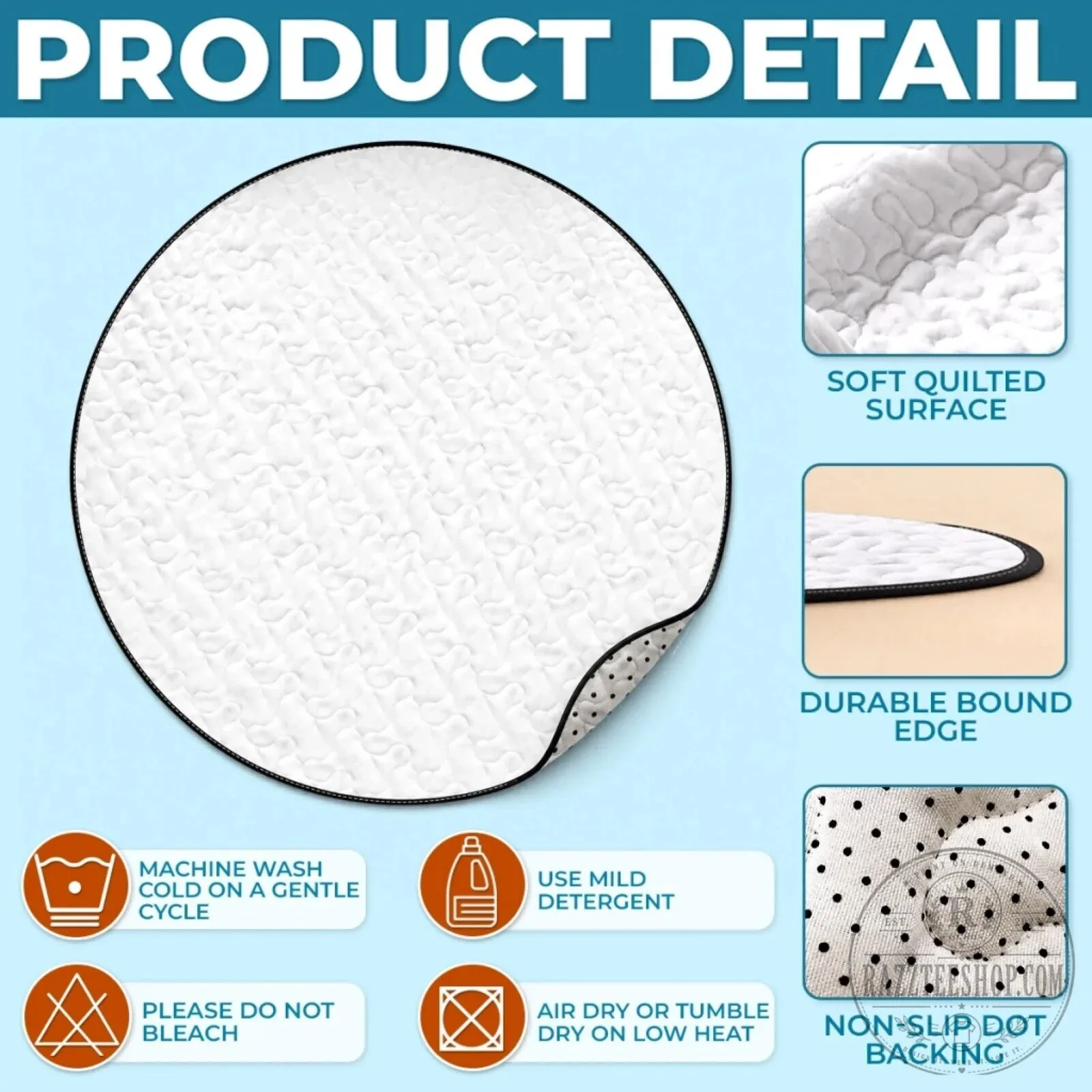 Classic Motorcycle Garage Quilted Round Mat for Auto Enthusiasts 16 Classic Motorcycle Garage Quilted Round Mat for Auto Enthusiasts
