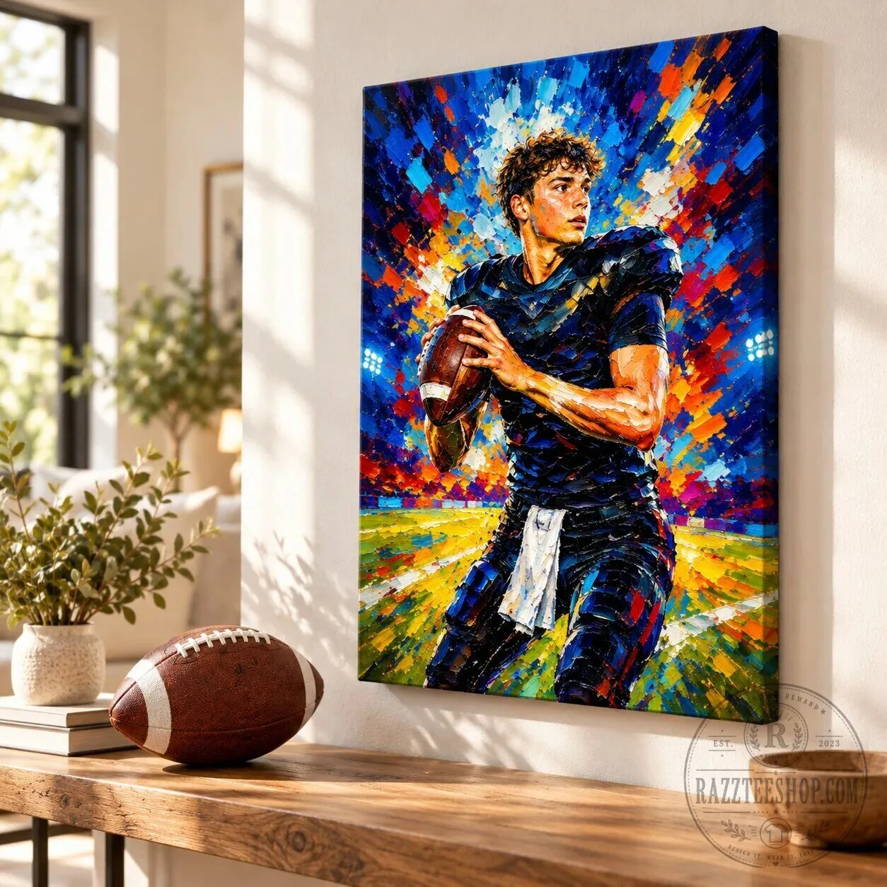 American Football Player Oil Painting Style Canvas Wall Art 11 American Football Player Oil Painting Style Canvas Wall Art