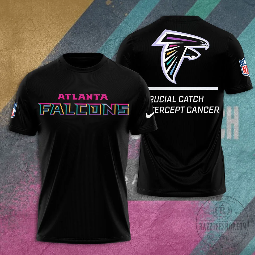 Atlanta Falcons Crucial Catch Intercept Cancer NFL Football T-Shirt