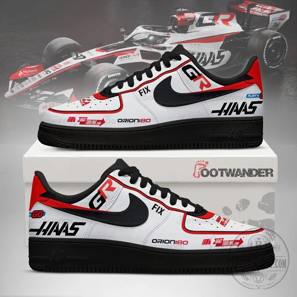 Haas F1 Team Formula One Racing Car Custom Fan Shoes