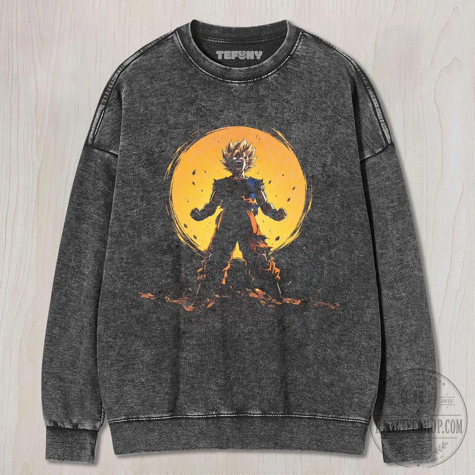 Dragon Ball Z Super Saiyan Goku Anime Manga Character Washed T-Shirt 12 Dragon Ball Z Super Saiyan Goku Anime Manga Character Washed T-Shirt