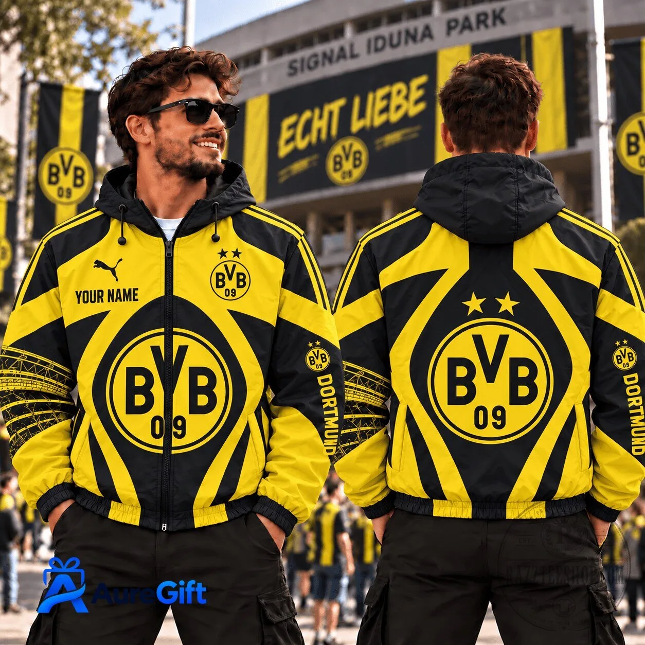 Borussia Dortmund Personalized Name UEFA Champions League Game Days Jacket