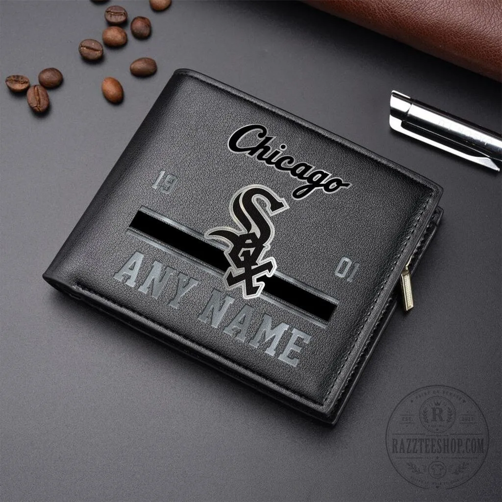Chicago White Sox Personalized Name Leather Wallet 6 Chicago White Sox Personalized Name Leather Wallet