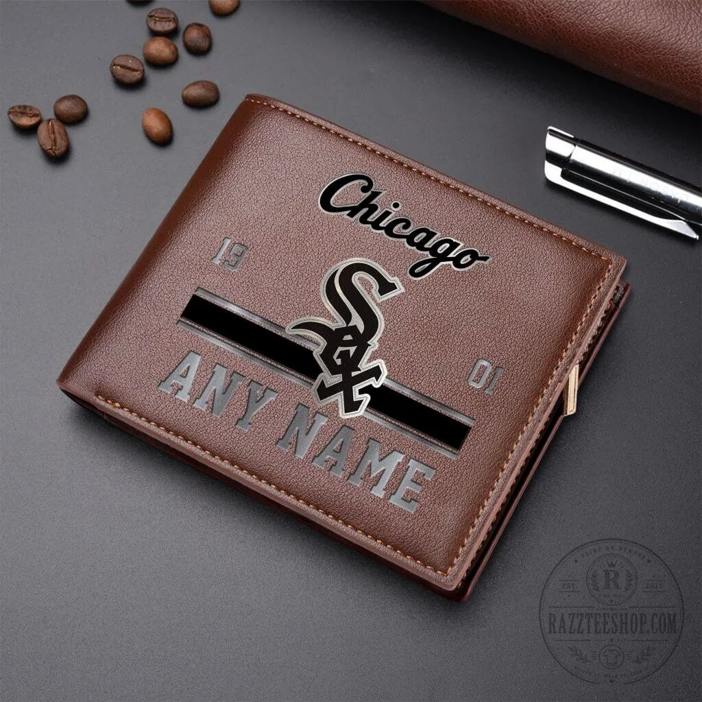 Chicago White Sox Personalized Name Leather Wallet 7 Chicago White Sox Personalized Name Leather Wallet