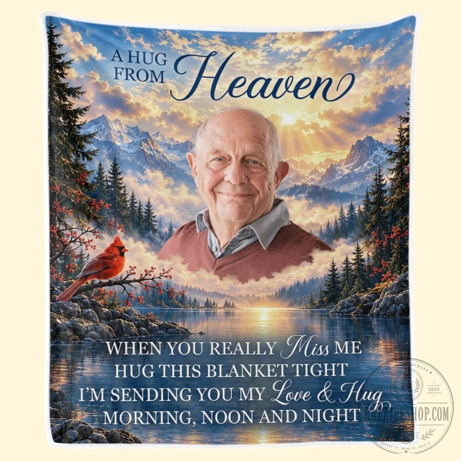 Custom Photo Memorial Sympathy Gift Blanket A Hug From Heaven 12 Custom Photo Memorial Sympathy Gift Blanket A Hug From Heaven