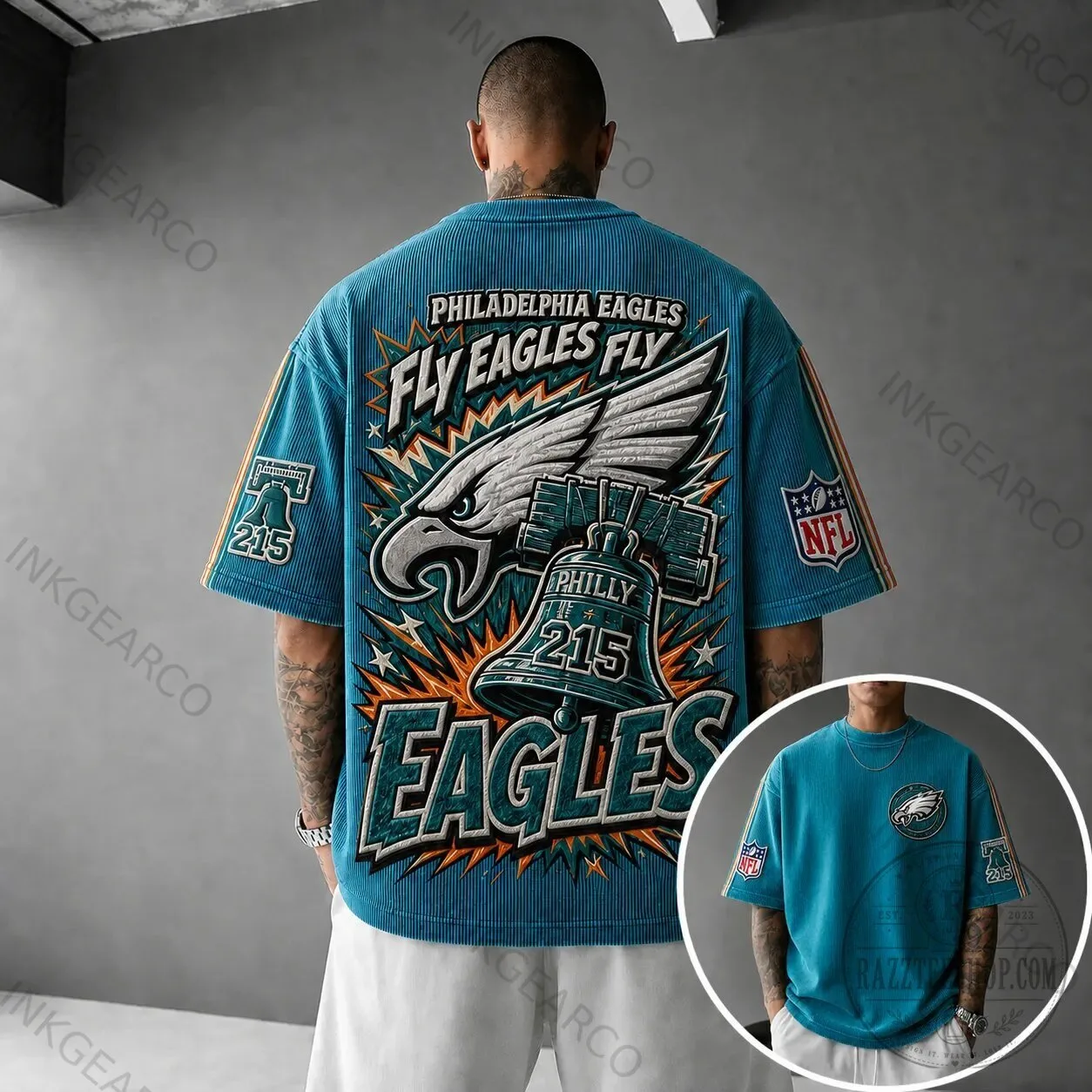Philadelphia Eagles Fly Eagles Fly NFL Football Team Corduroy Short Sleeve Shirt 1 Philadelphia Eagles Fly Eagles Fly NFL Football Team Corduroy Short Sleeve Shirt