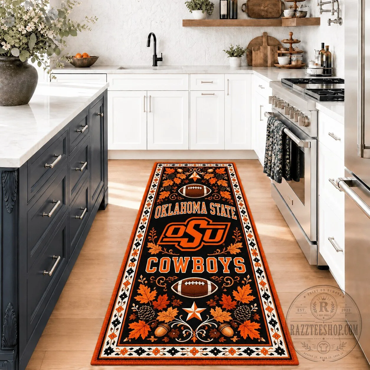 Oklahoma State Cowboys Football Team Kitchen Runner Rug 1 Oklahoma State Cowboys Football Team Kitchen Runner Rug