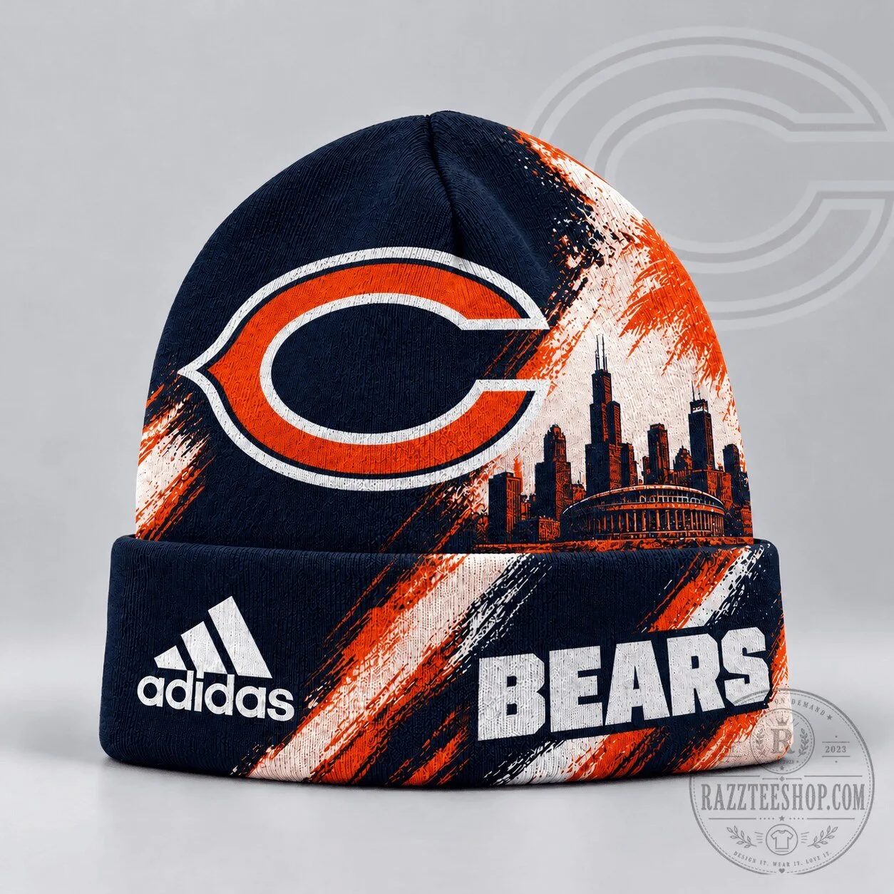 Chicago Bears NFL Football Team Adidas Logo Winter Beanie Knit Cap Hat 6 Chicago Bears NFL Football Team Adidas Logo Winter Beanie Knit Cap Hat