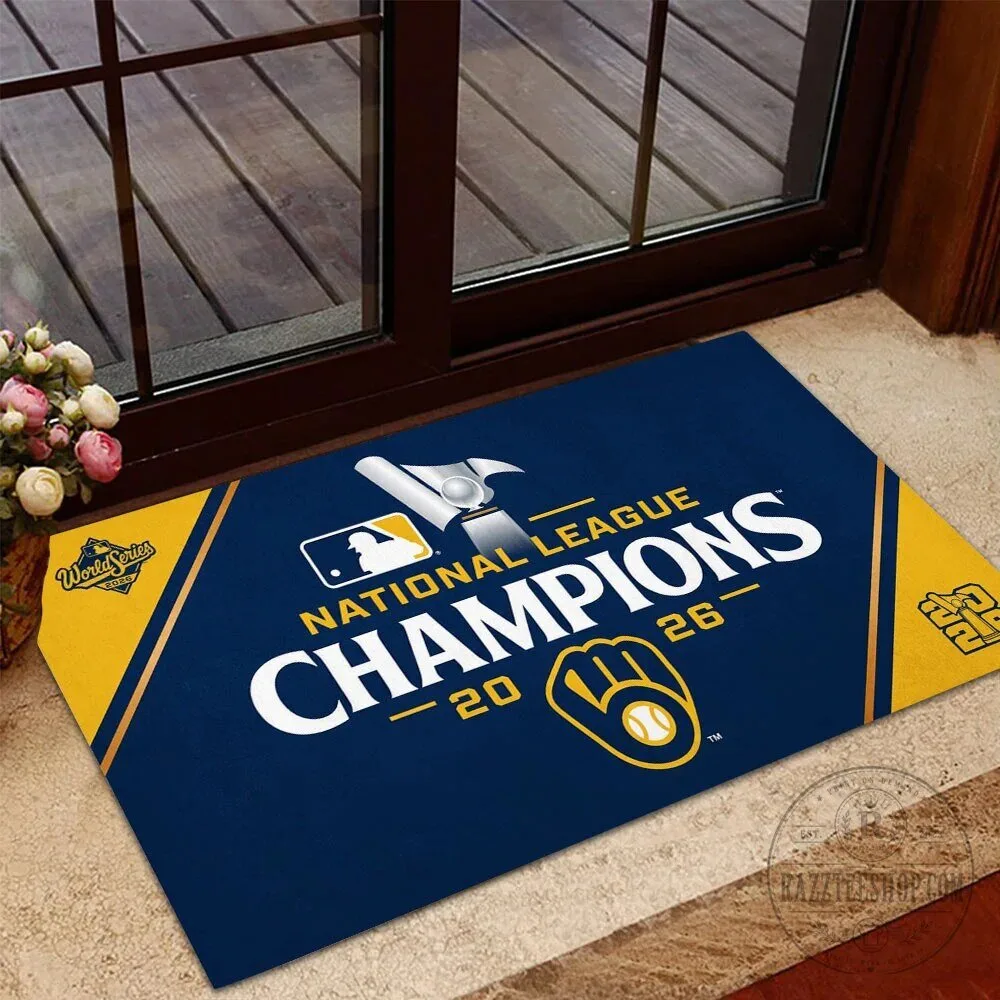 Milwaukee Brewers 2026 National League Champions MLB Baseball Doormat