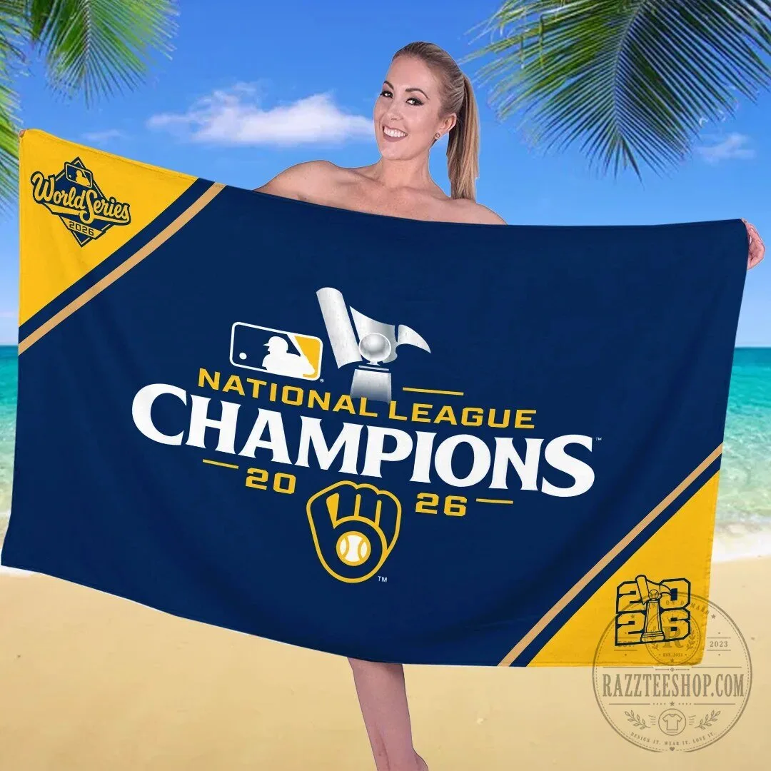 Milwaukee Brewers 2026 National League Champions Beach Towel