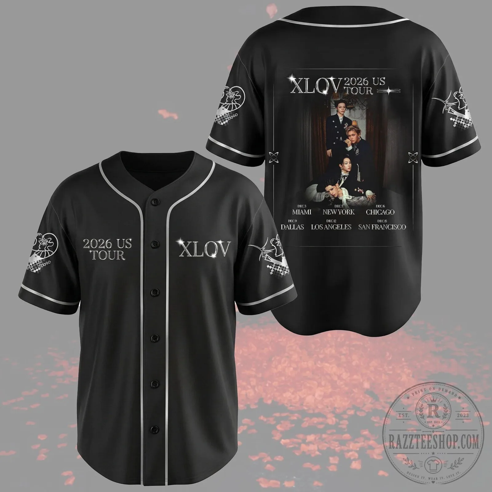XLOV 2026 US Tour Baseball Jersey Concert Outfit for Fans and Music Lovers