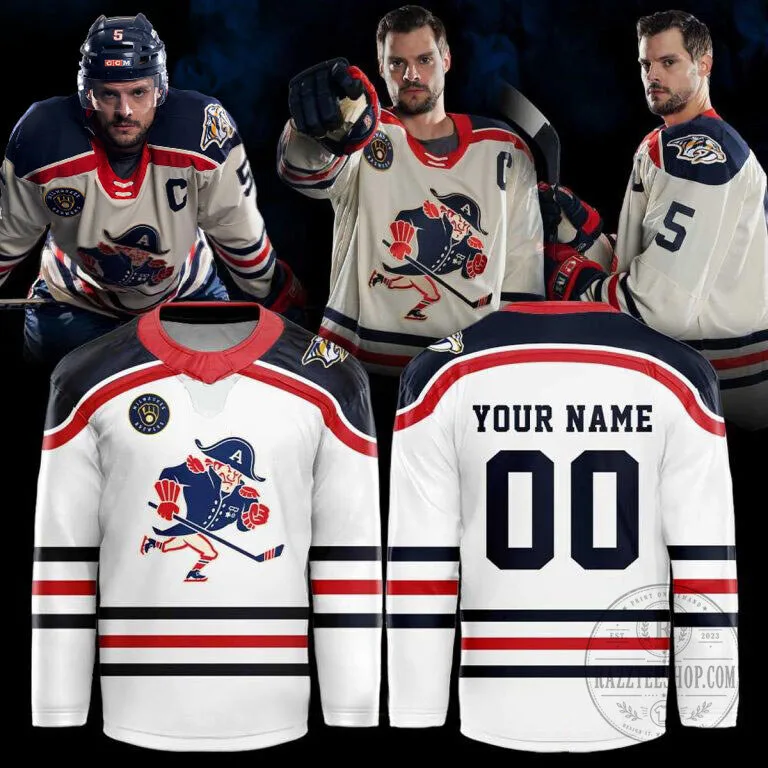 Milwaukee Admirals Fauxback Throwback Night Custom Ice Hockey Jersey