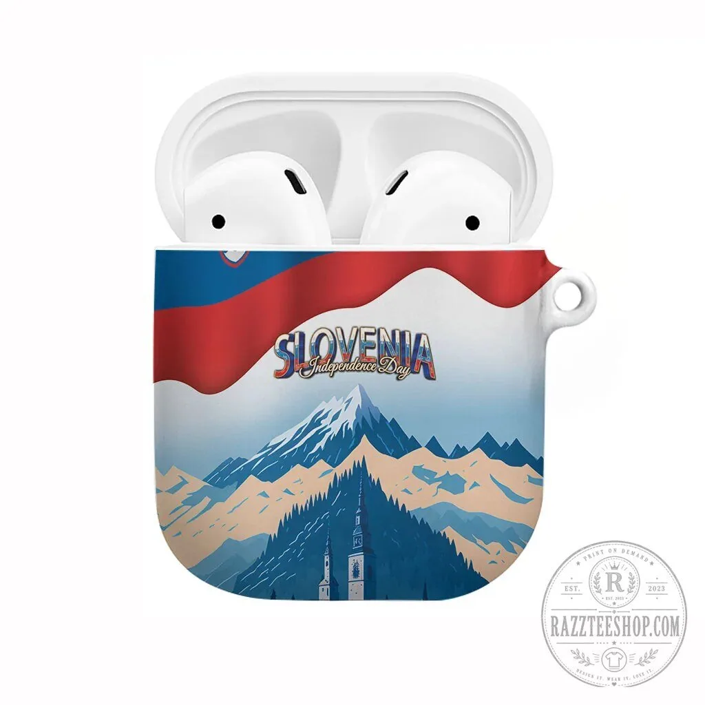Slovenia Independence Day Lake Bled Julian Alps Landscape AirPods Case