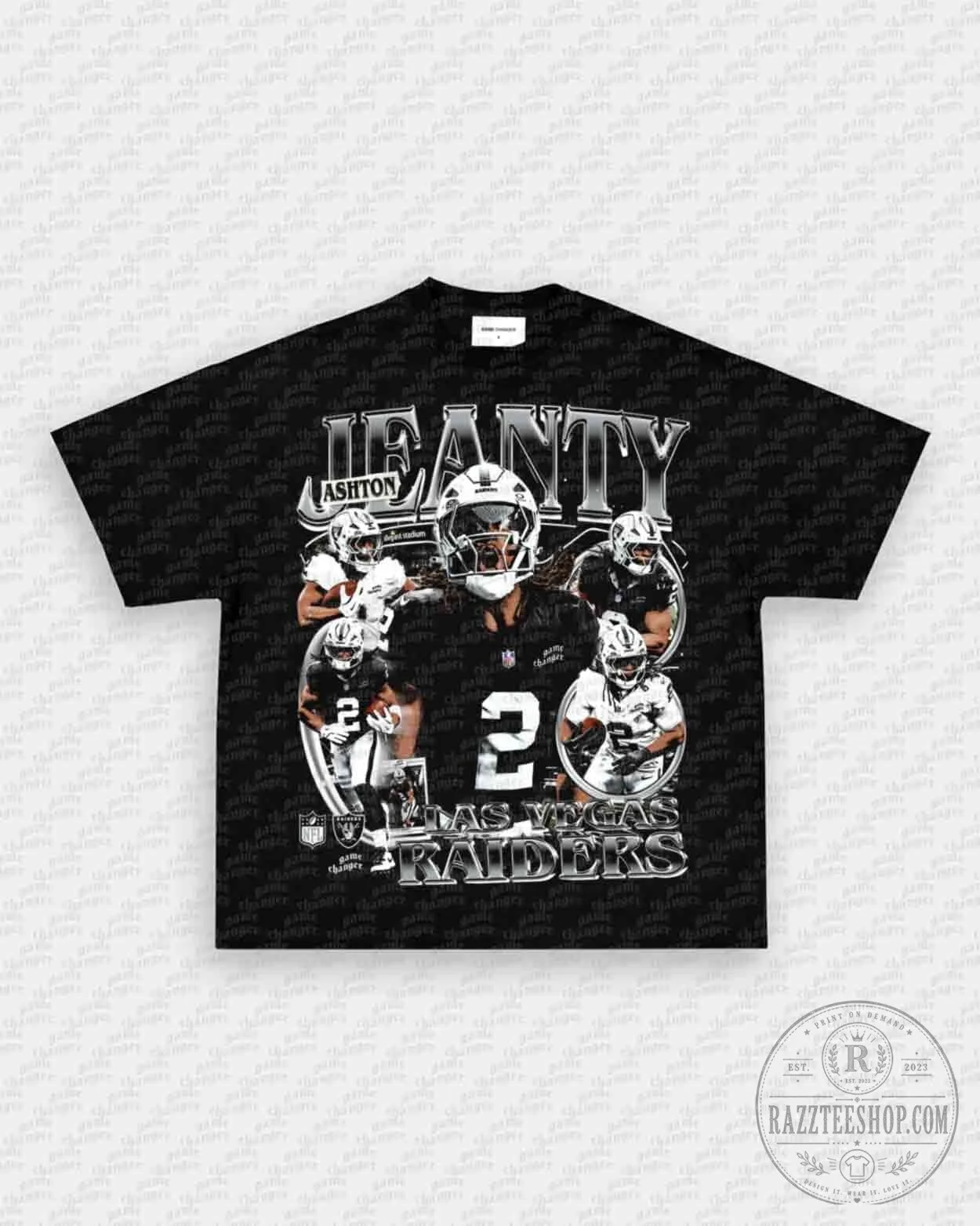 Ashton Jeanty Las Vegas Raiders Football Graphic T-Shirt 6 Ashton Jeanty Las Vegas Raiders Football Graphic T-Shirt