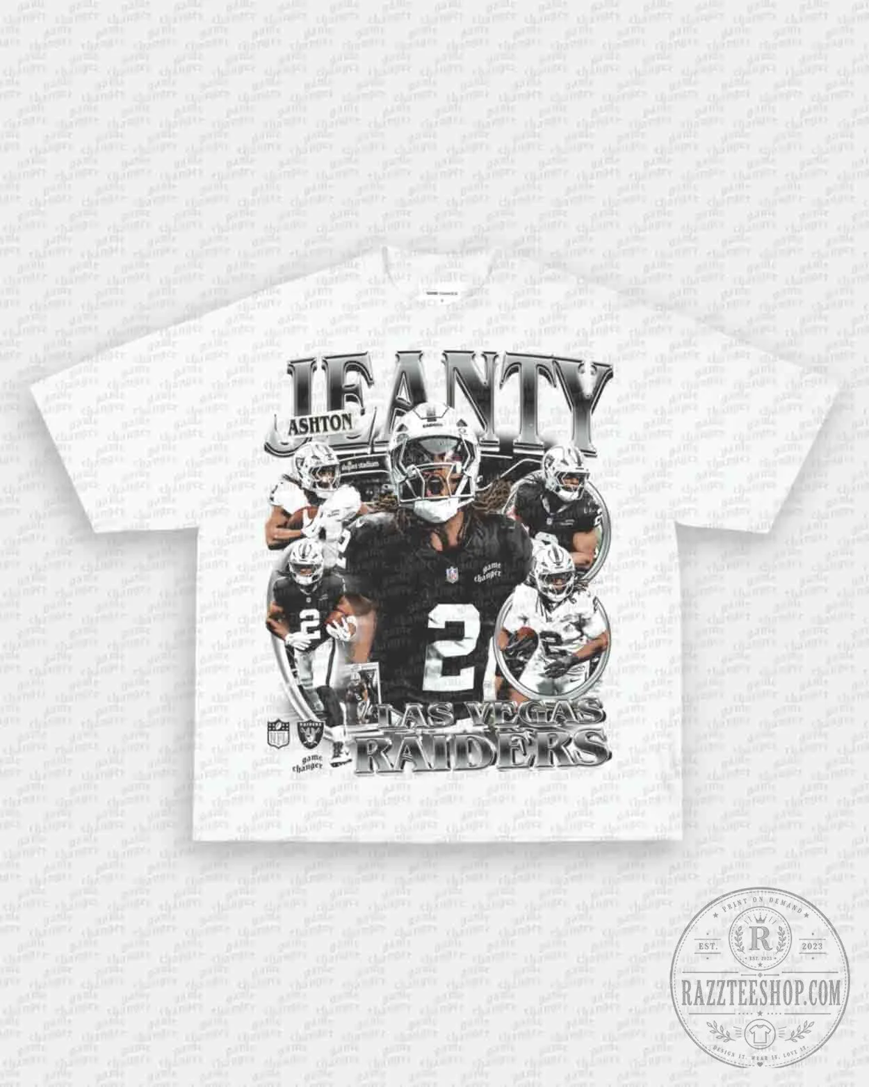 Ashton Jeanty Las Vegas Raiders Football Graphic T-Shirt 7 Ashton Jeanty Las Vegas Raiders Football Graphic T-Shirt