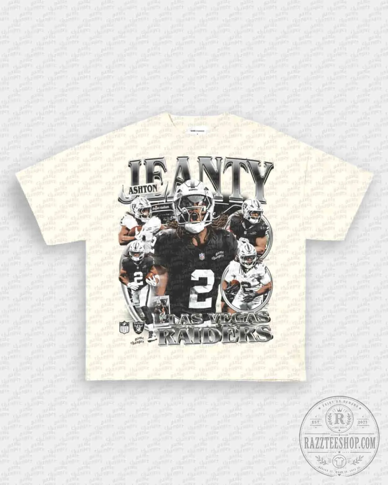 Ashton Jeanty Las Vegas Raiders Football Graphic T-Shirt 8 Ashton Jeanty Las Vegas Raiders Football Graphic T-Shirt