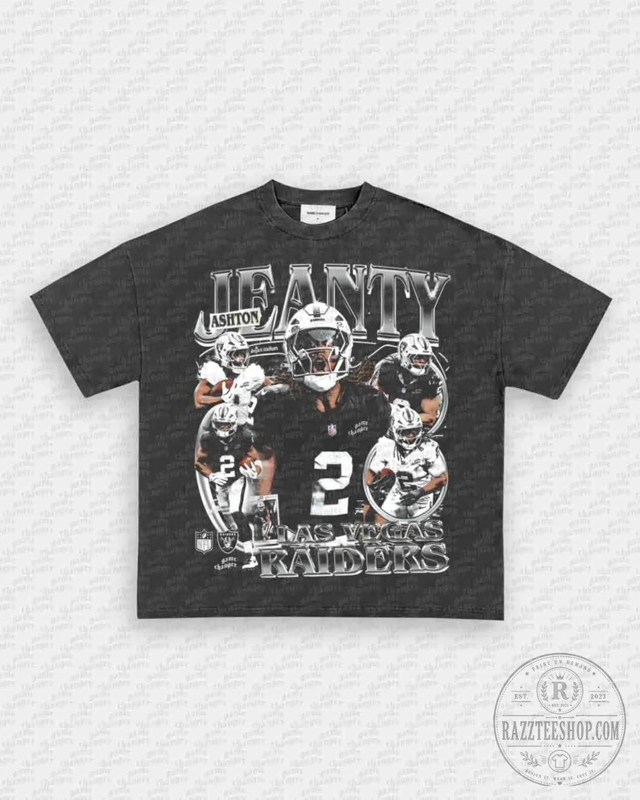 Ashton Jeanty Las Vegas Raiders Football Graphic T-Shirt 9 Ashton Jeanty Las Vegas Raiders Football Graphic T-Shirt